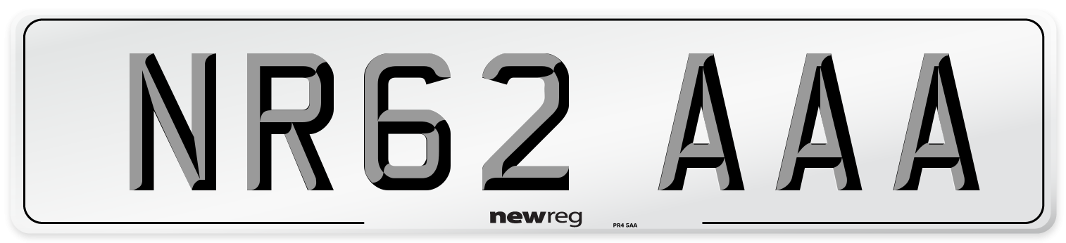 NR62 AAA Number Plate from New Reg